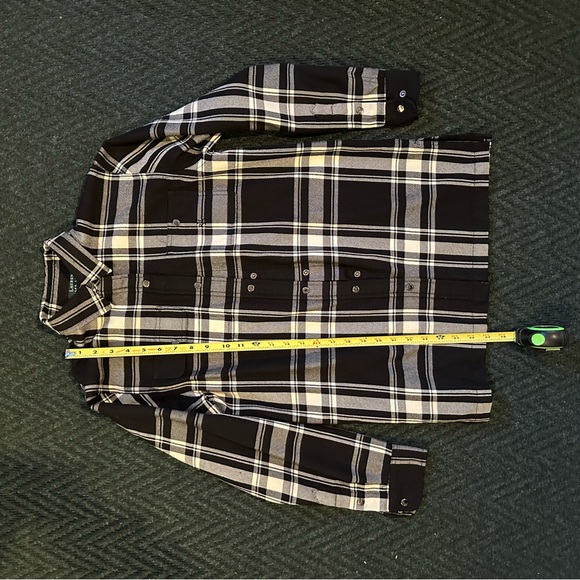 Women’s Lauren Ralph Black and White Wool Plaid Shirt - Picture 7 of 13